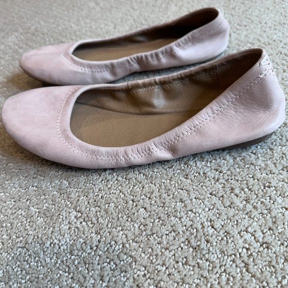 Lucky Brand Ballet Flats Erin Leather Beige Size 7.5 Boho Neutral Classic - Picture 6 of 9